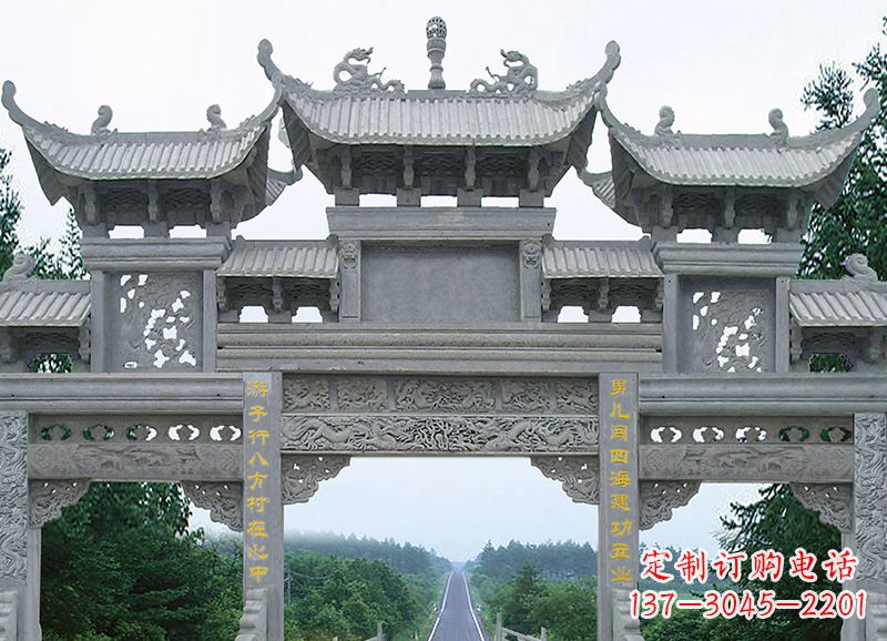 达州追求完美的金昌石雕牌坊雕塑