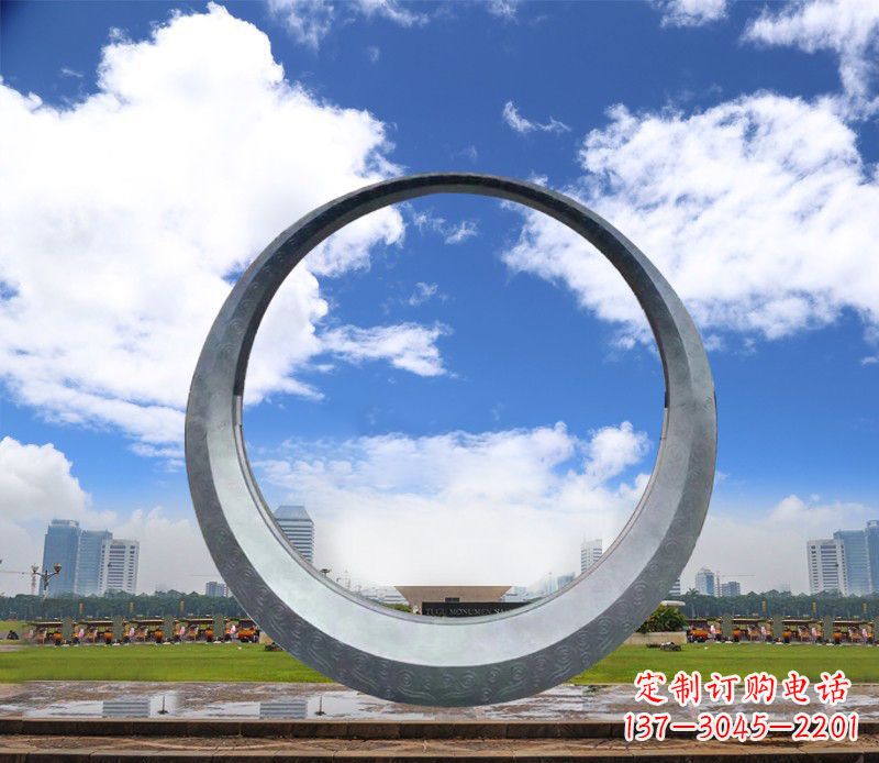 达州景观美化,中领雕塑不锈钢圆环雕塑