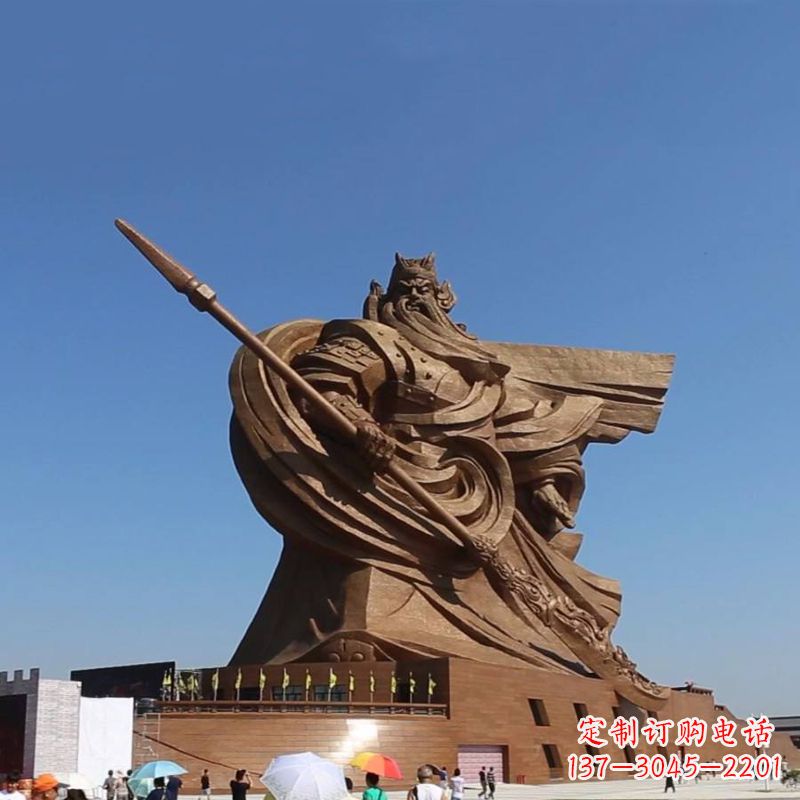 达州精美大型历史名人关公铜雕