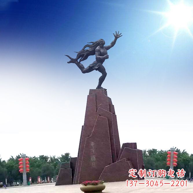 达州景区广场夸父逐日雕塑