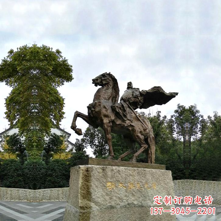 达州华夏文明领袖朱元璋铜雕塑