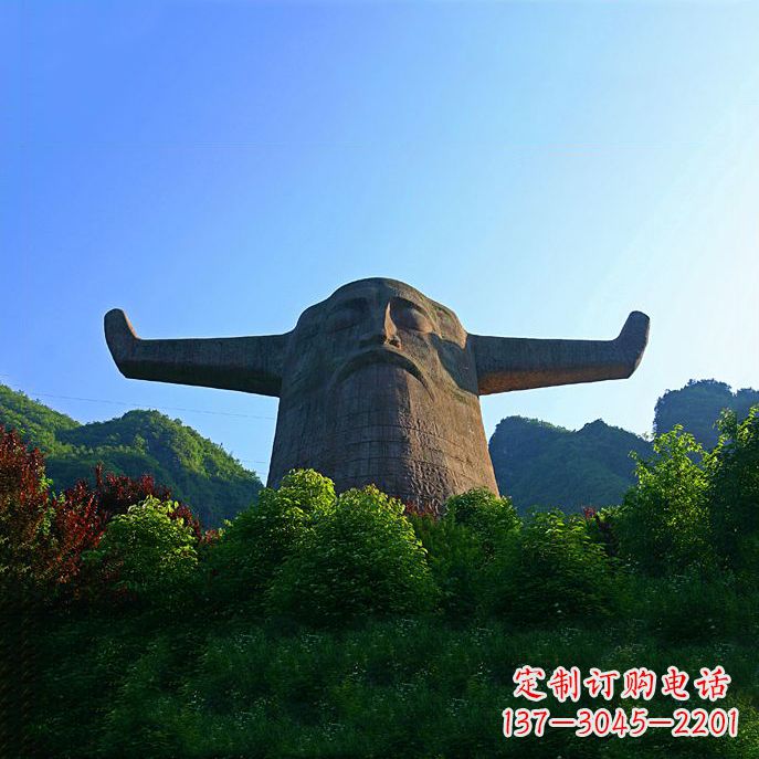 达州中领雕塑:神农头像雕塑