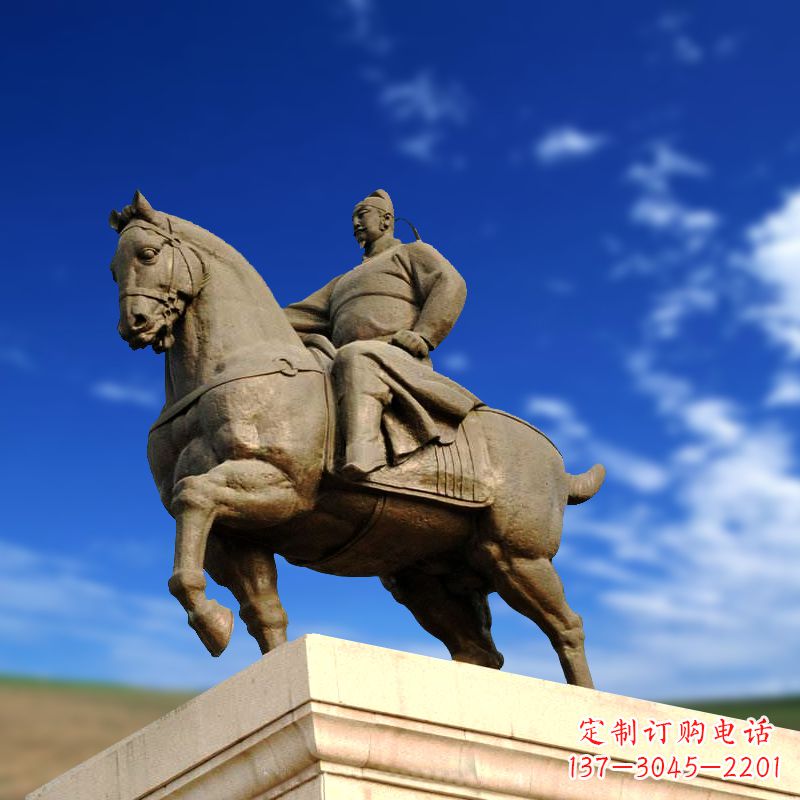 达州领雕塑正大光明:李世民骑马景观雕塑