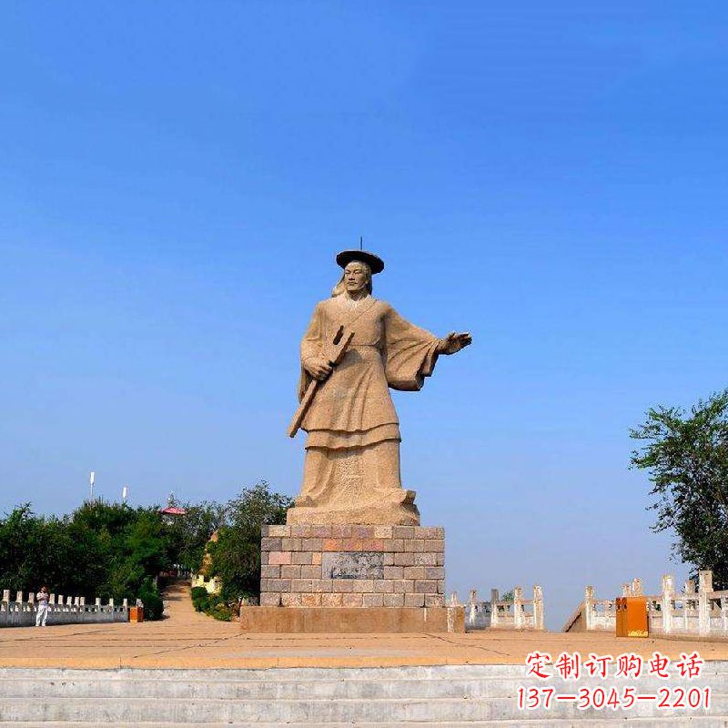 达州景区景点历史名人著名治水人物大禹石雕像