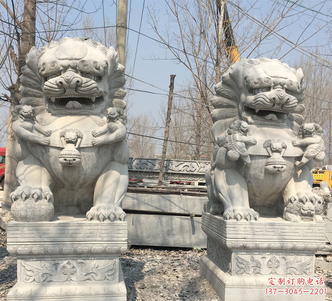 达州中领雕塑让狮子石雕神圣而庄严