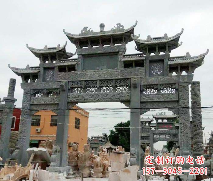 达州石雕牌坊,精致雕塑让你完美点缀