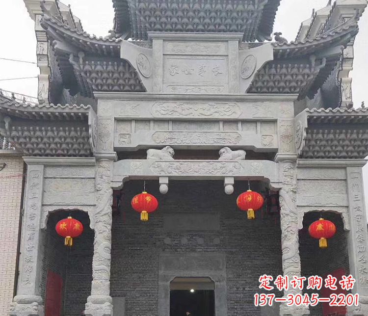 达州中领雕塑:专业定制牌坊石雕
