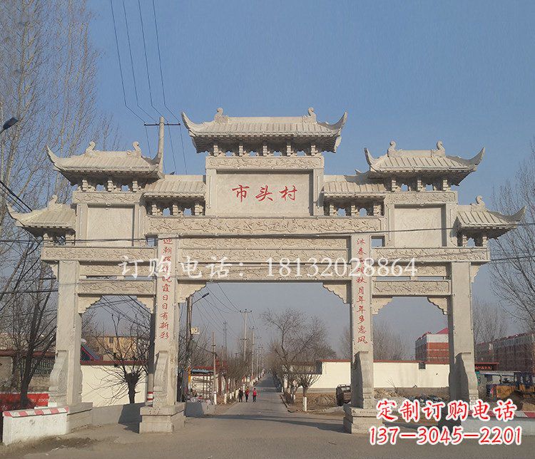 达州景区三门七楼石雕牌坊——精美绝伦的牌坊雕塑