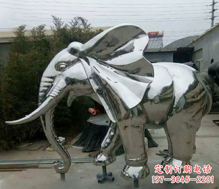 达州镜面不锈钢大象雕塑