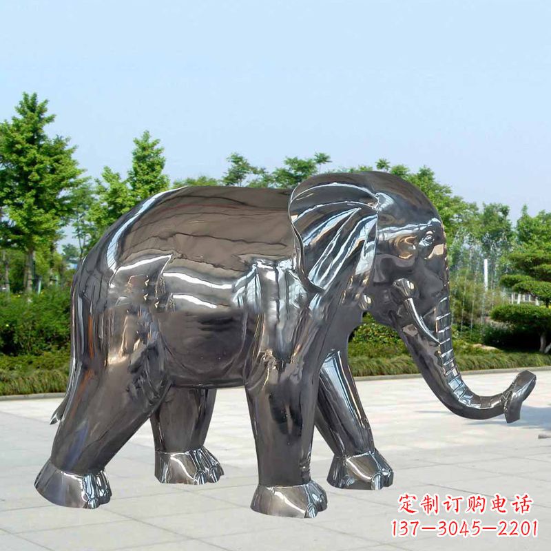 达州镜面不锈钢大象雕塑,令人惊叹的艺术品