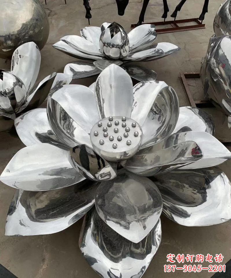 达州精美不锈钢荷花雕塑,点亮你的家园