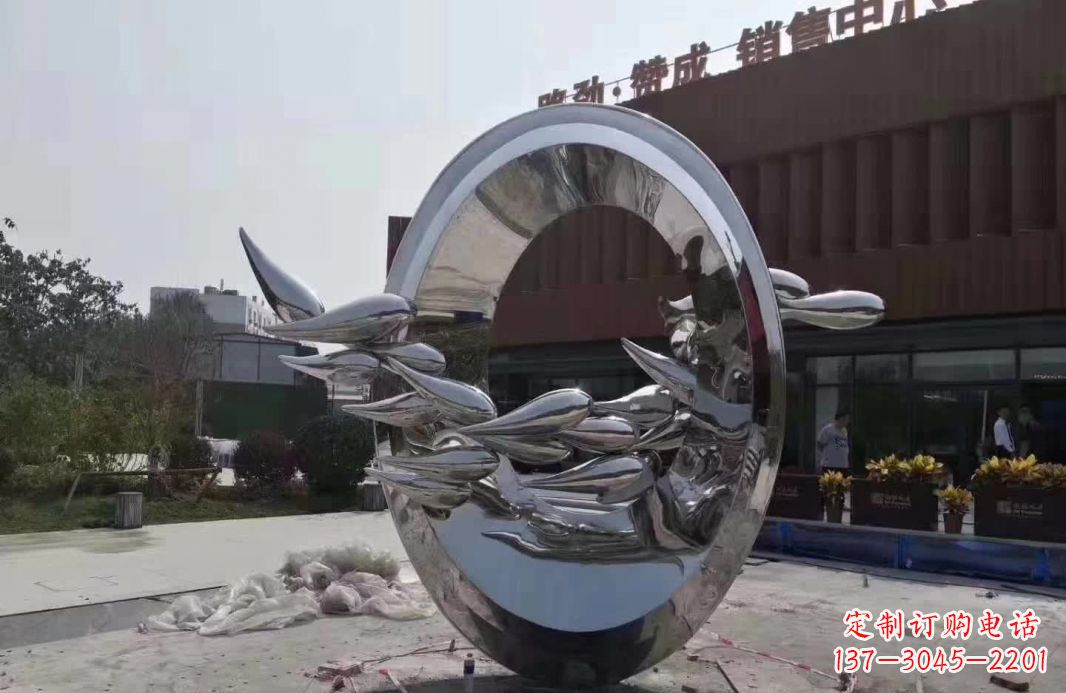 达州艺术级镜面不锈钢龙雕塑