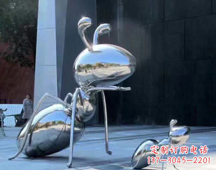 达州不锈钢蚂蚁雕塑,抛光镜面,精致精美