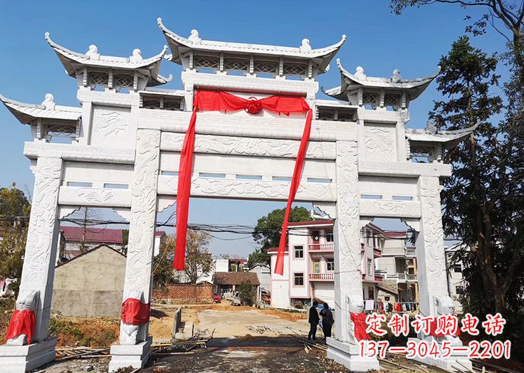 达州九襄石雕牌坊:专业定制精美牌坊雕塑