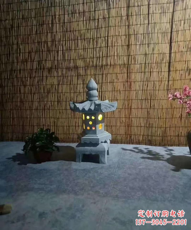 达州专业设计、制作酒店石灯雕塑