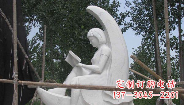 达州中领雕塑高品质小女孩汉白玉石雕