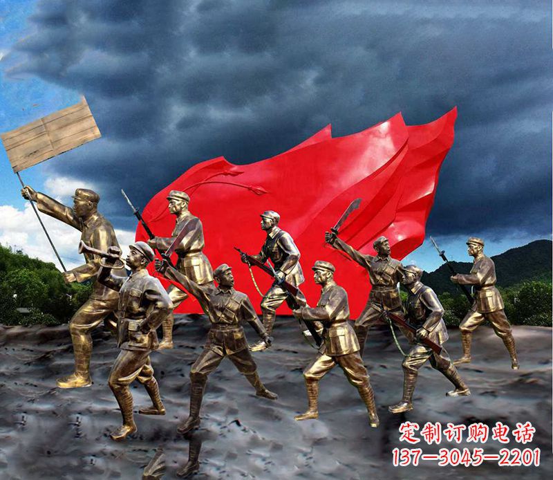 达州纪念伟大革命先烈的红军雕塑