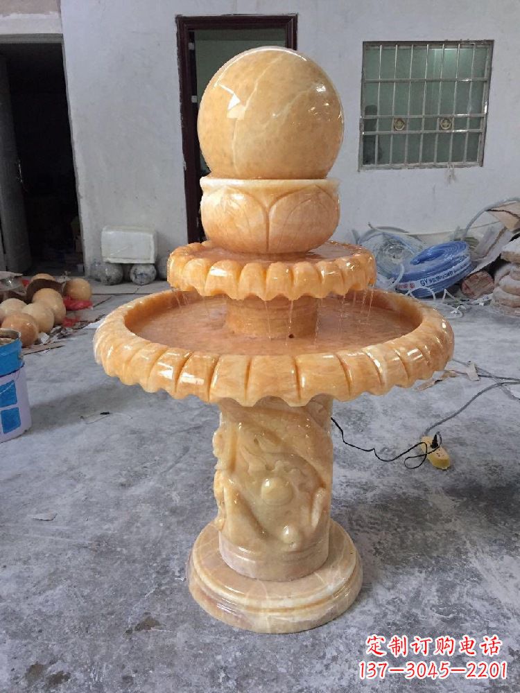 达州品位客厅的福气——风水球雕塑
