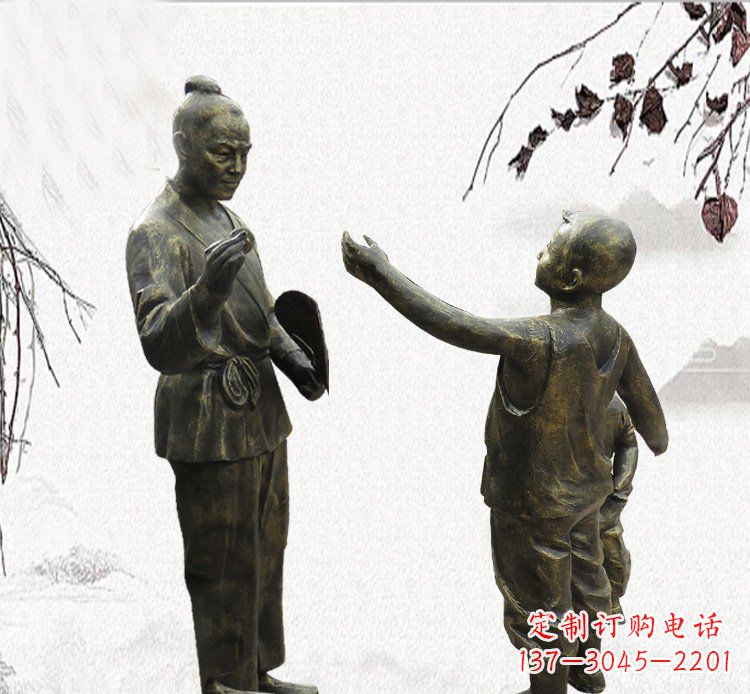 达州孔融让梨铜雕,专业定制高品质