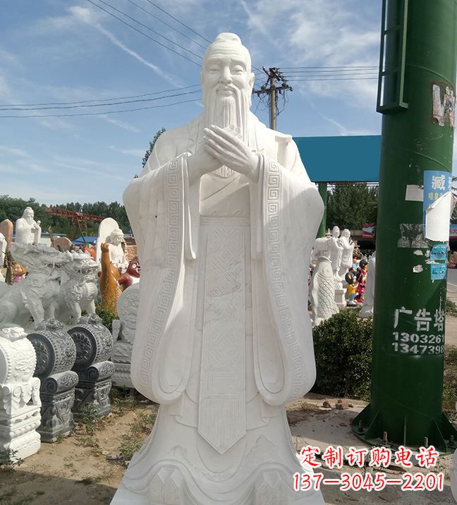 达州中领雕塑|传承历史文化,精致孔子不锈钢雕塑