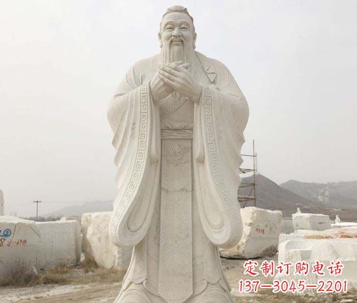 达州孔子古代名人石雕