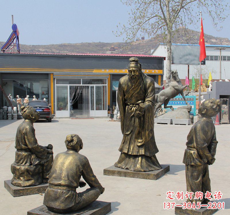 达州经典孔子雕塑,悠久文化传承