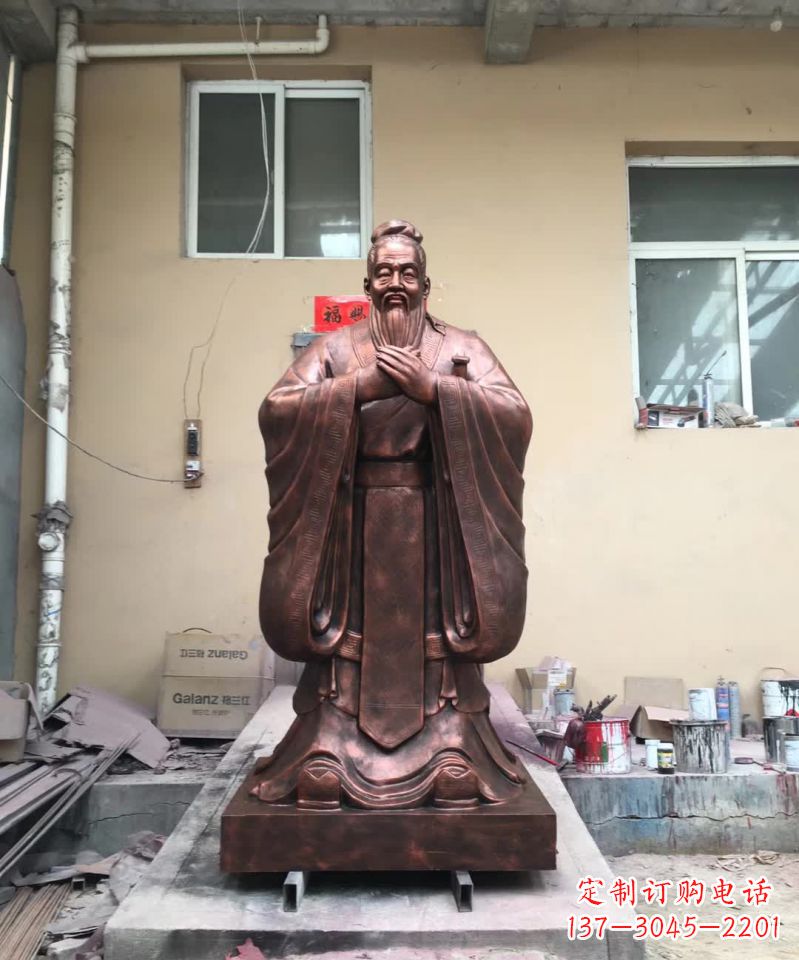达州传承中华文化精髓,尊崇古代伟大思想家——中领雕塑定制孔子雕塑