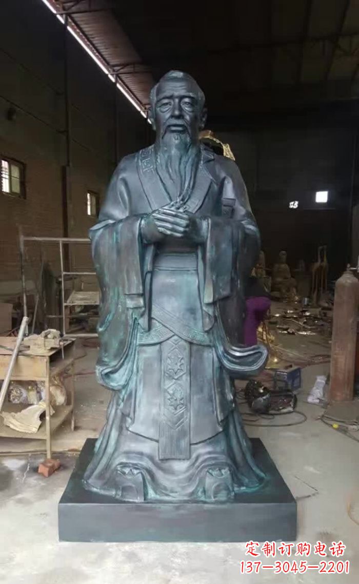 达州中领雕塑的孔子青铜雕塑