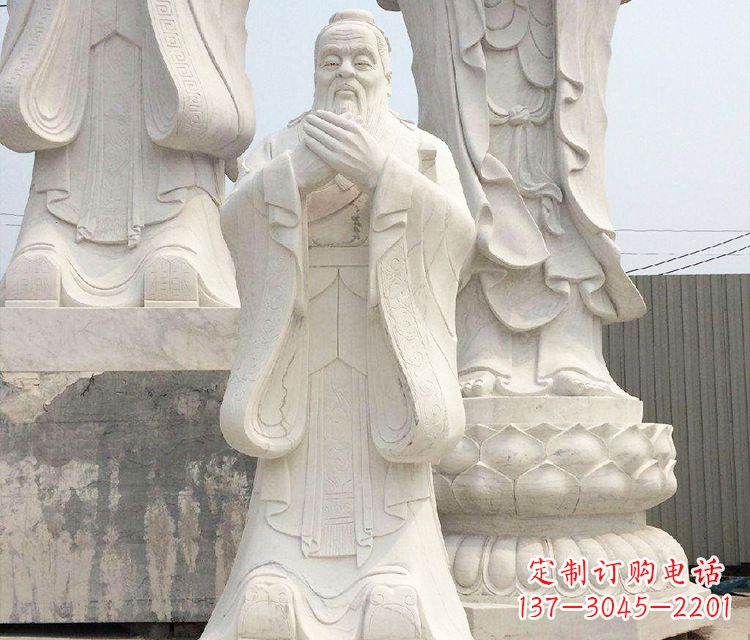 达州领雕塑让孔子神态永驻——孔子三雕像