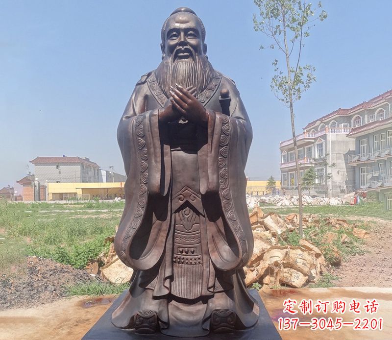 达州拥有历史传承的孔子铜雕