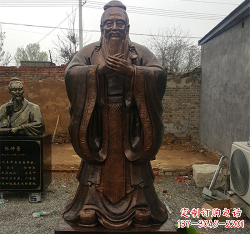 达州孔子铜雕222