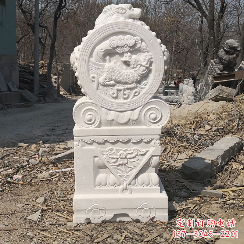 达州老石狮子门墩雕塑,打造与众不同的定制雕塑