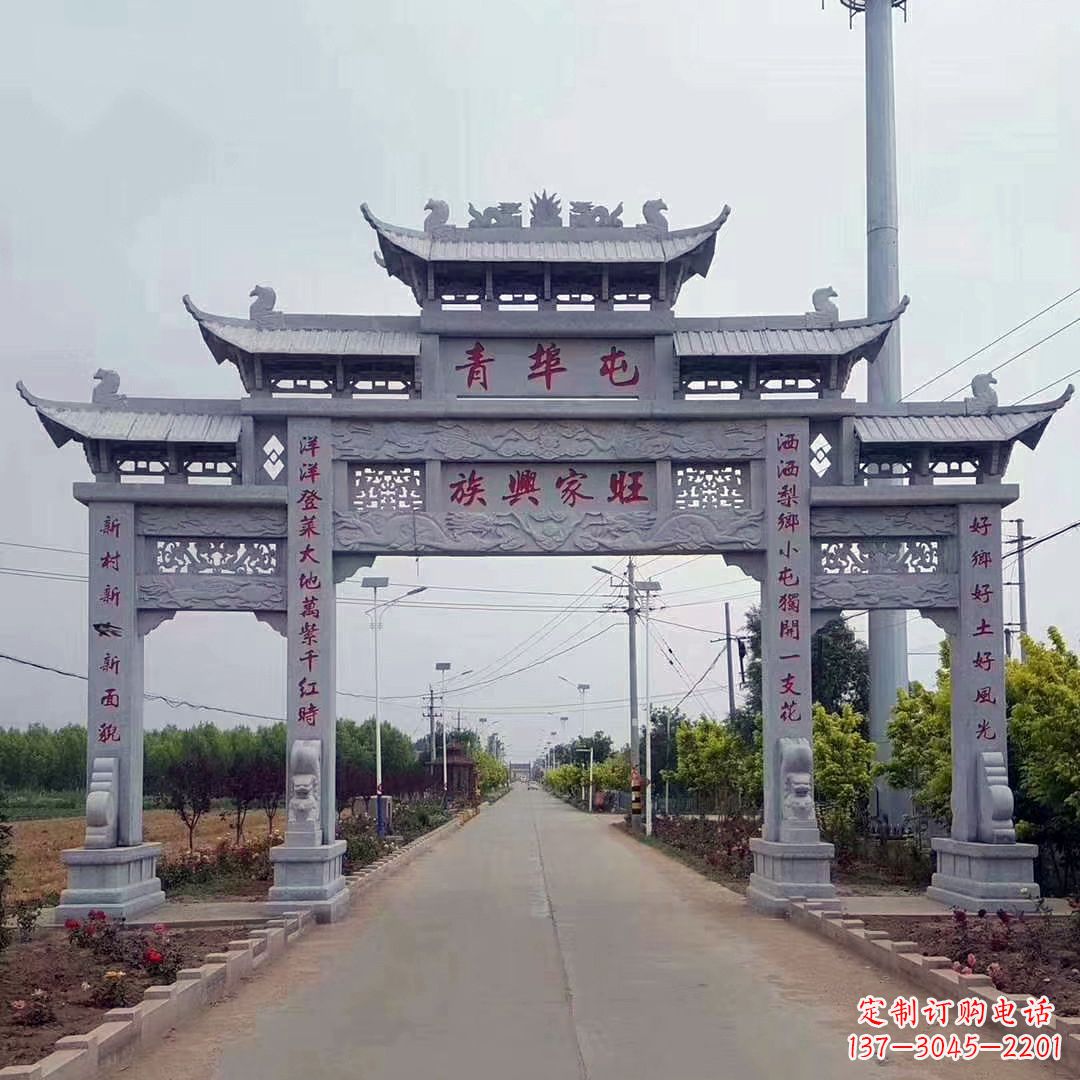 达州精致牌坊雕塑,精美式微精致