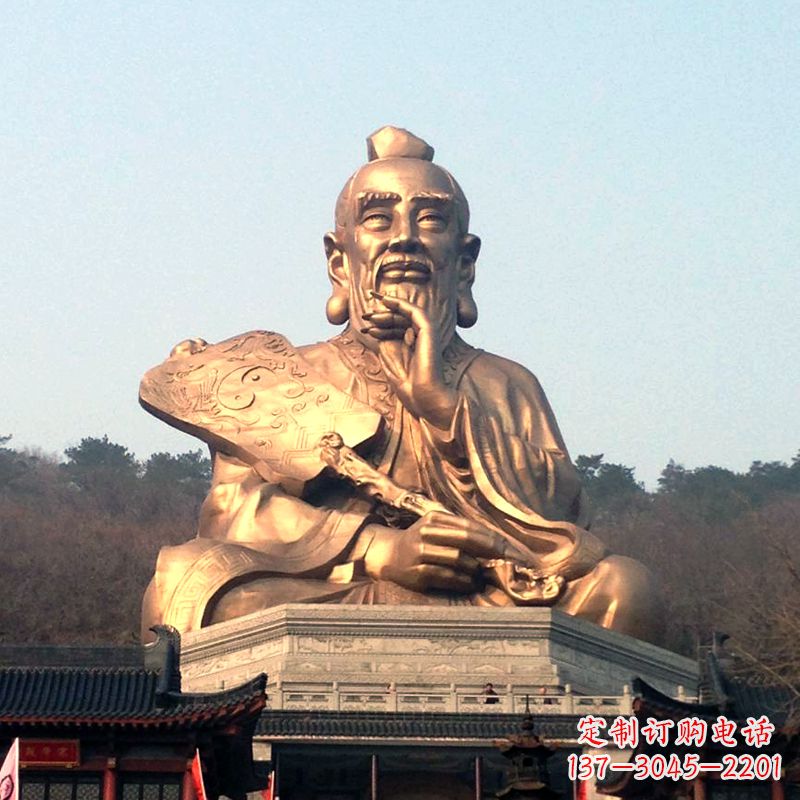 达州真谛雕塑·老子铜雕像,传承中国文化