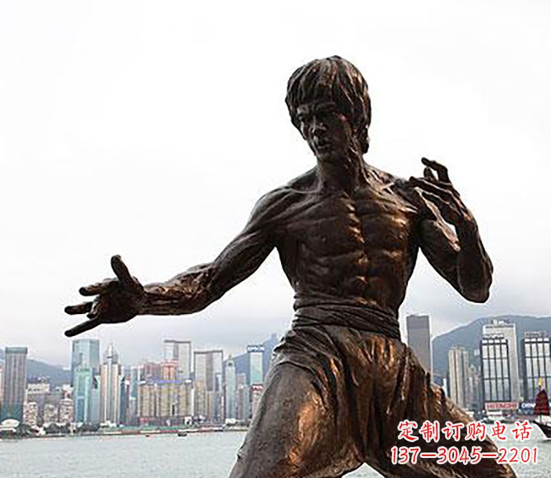 达州李小龙名人电影明星铜雕