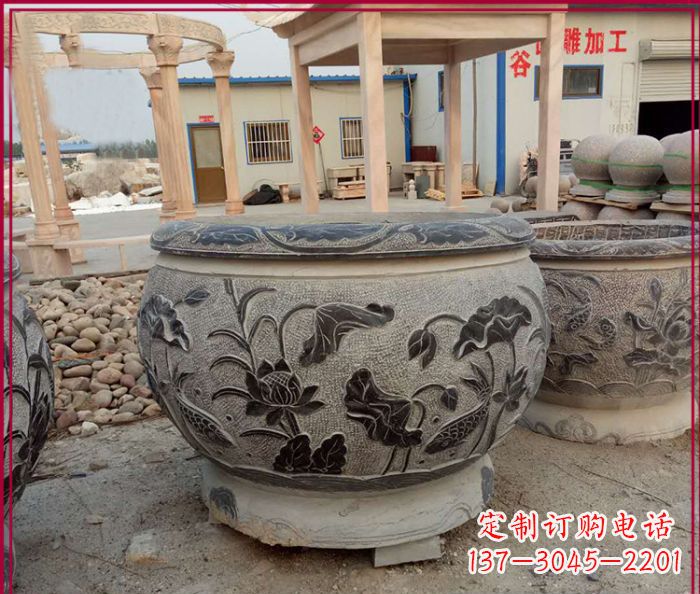 达州中领雕塑:传承经典,水缸雕塑仿古圆水缸
