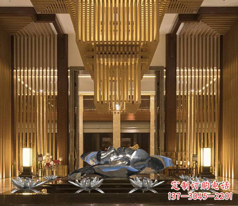 达州专业定制莲花不锈钢雕塑