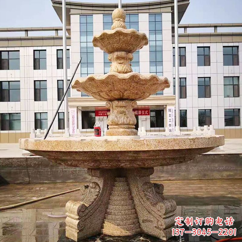 达州中领雕塑的精美莲花石雕