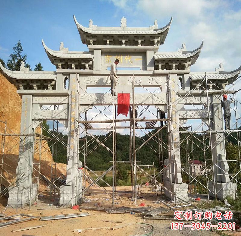 达州临高石雕牌坊公园,让您找到最好的牌坊雕塑