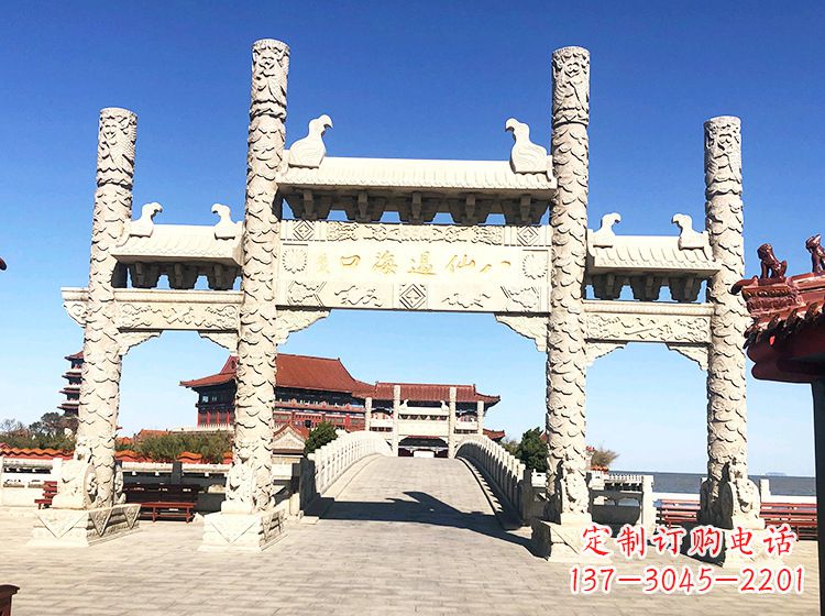 达州临夏石雕牌坊—打造国风精美雕塑
