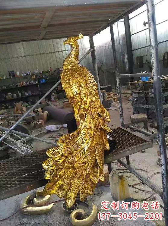 达州精工制作的鎏金凤凰雕塑
