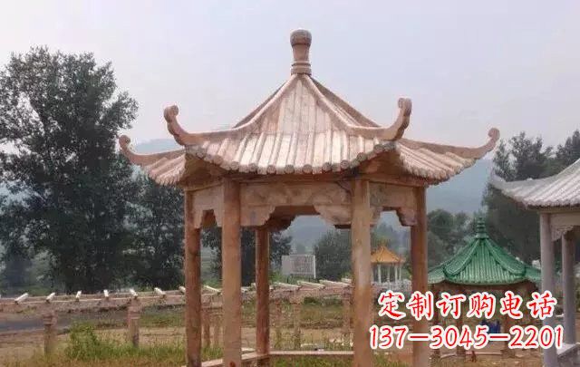 达州营造古朴悠然的凉亭石雕