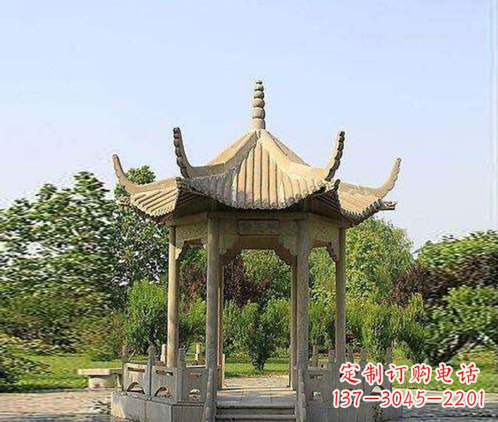 达州六角凉亭雕塑:精致而经典