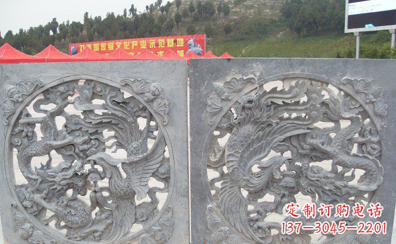 达州龙凤呈祥公园景观石浮雕