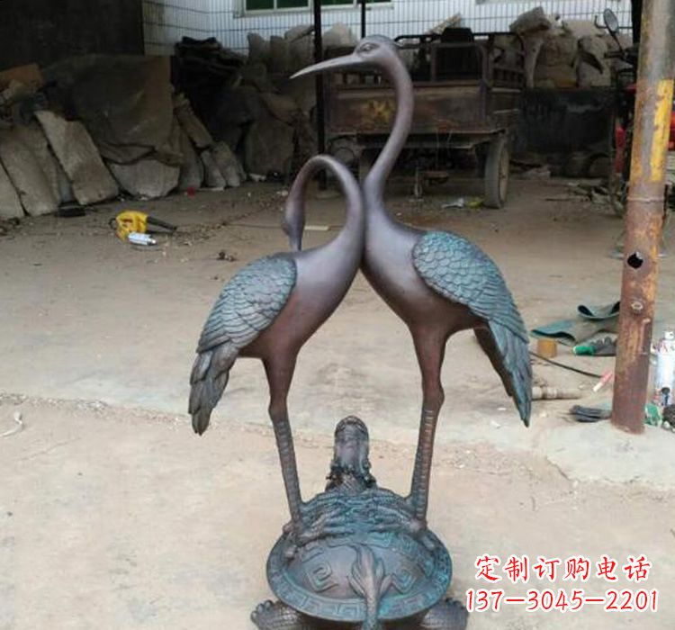达州龙龟仙鹤铜雕——传承传统,增添福气