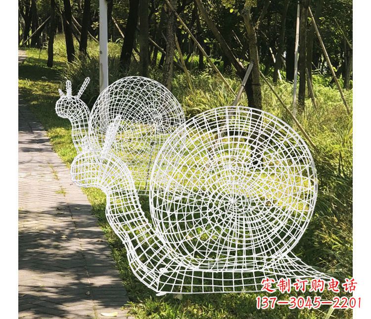 达州精致镂空不锈钢蜗牛雕塑