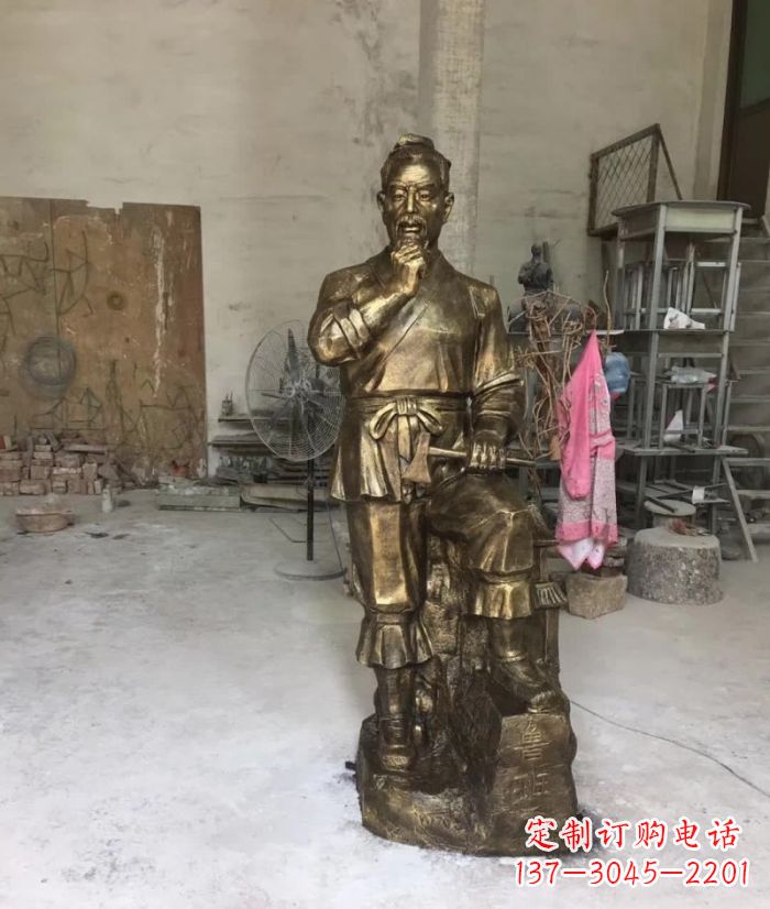 达州鲁班古代名人铜雕