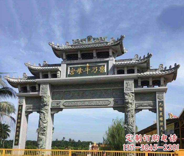 达州独具特色的石雕牌坊雕塑