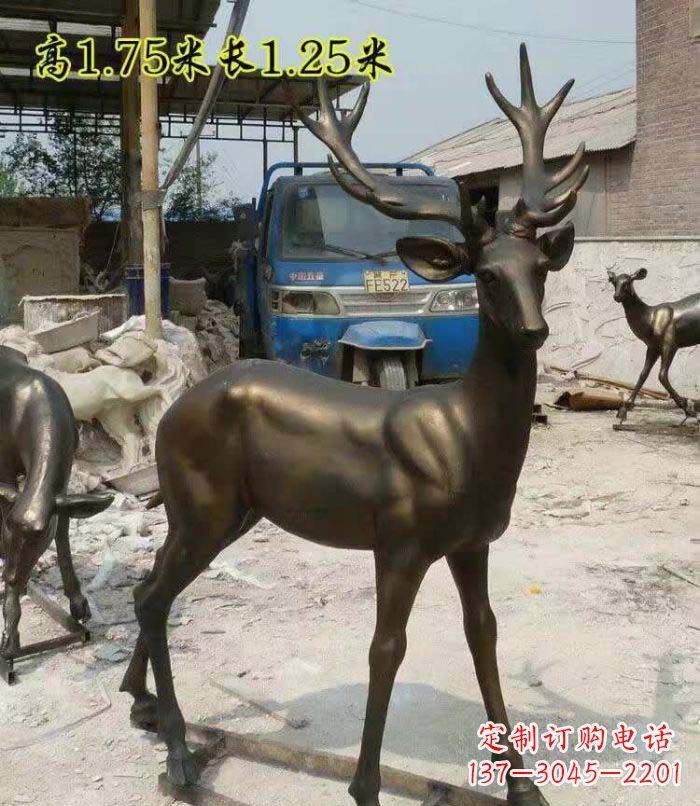 达州艺术精美,高品质鹿铜雕塑
