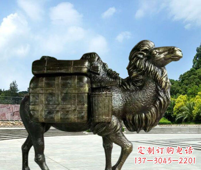 达州骆驼动物铜雕 (3)